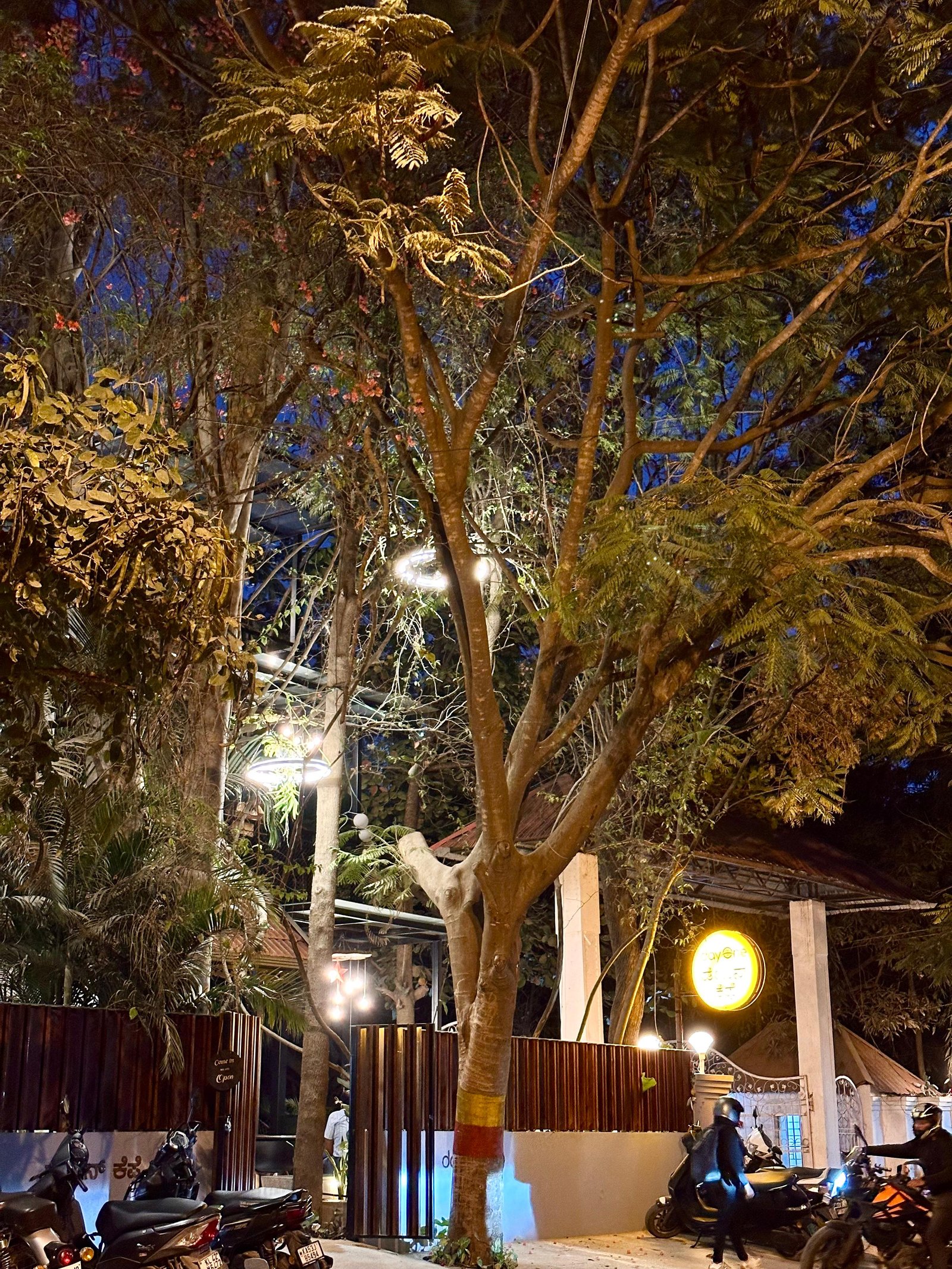 Interior view with stone walls and wooden furniture
